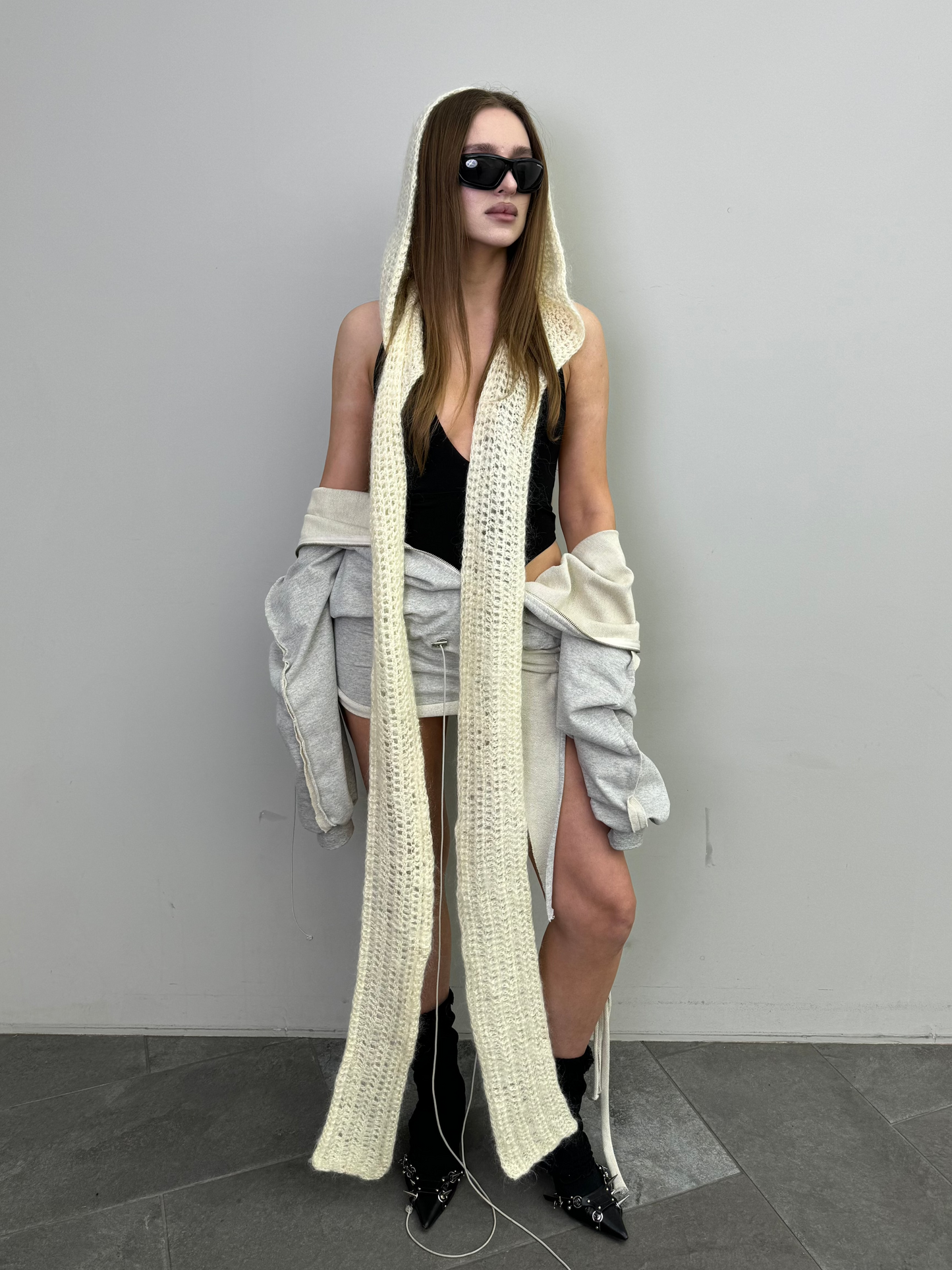 AURA hooded scarf